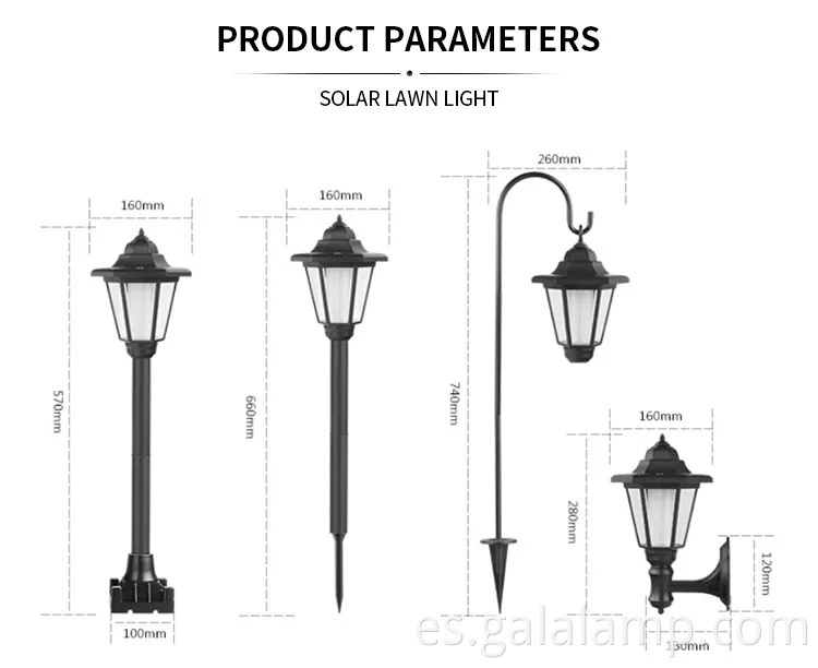 Elegantes luces de linterna solar hexágono vintage para decoración al aire libre